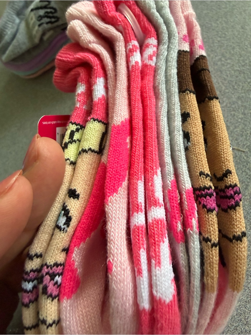 Barbie Pink No Show Kids Sock Trio with Graphic Barbie Designs - Picture 4 of 5